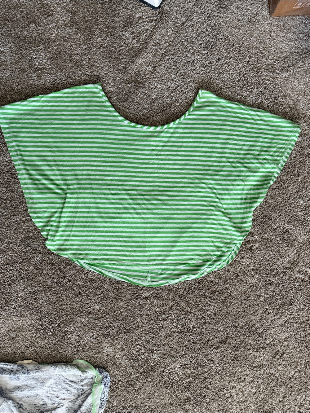 Rue21 Lime and White Striped Scoop Neck Tunic